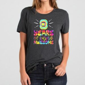 Maroutee 8 Years Of Being Awesome Tie Dye T-Shirt