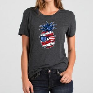 Maroutee American Flag Fruit Tropical Juice T-Shirt