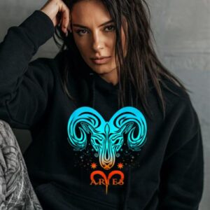 Maroutee Aries Zodiac Sign Colorful Hoodie