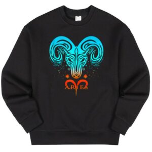 Maroutee Aries Zodiac Sign Colorful Sweater