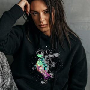 Maroutee Astronaut Jellyfish Outer Space Galaxy Hoodie