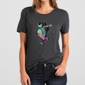 Maroutee Astronaut Jellyfish Outer Space Galaxy T-Shirt