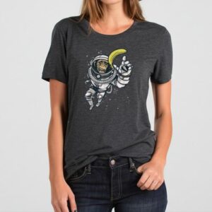 Maroutee Astronaut Monkey Chimpanzee T-Shirt