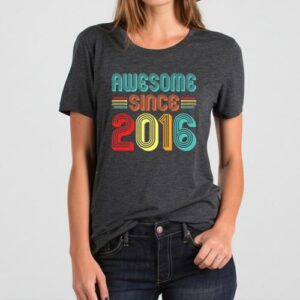 Maroutee Awesome Since 2016 Birthday Vintage T-Shirt