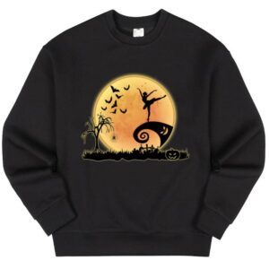 Maroutee Ballet Dancer And Moon Silhouette Dancing Sweater