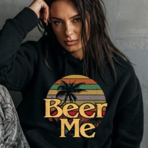 Maroutee Beer Me Vintage Retro California Beach Hoodie