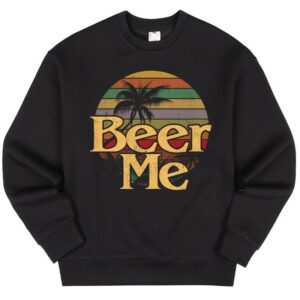 Maroutee Beer Me Vintage Retro California Beach Sweater