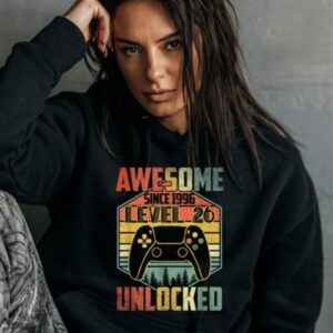 Maroutee Birthday Gift Awesome Since 1996 Video Gamer Hoodie
