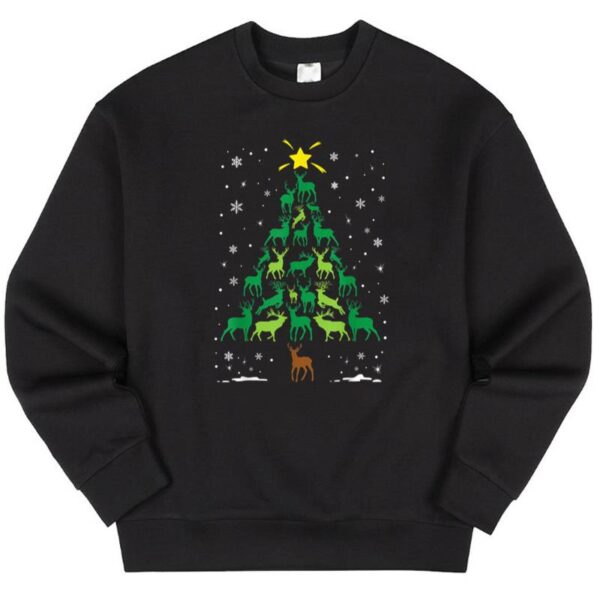 Maroutee Deer Buck Hunting Christmas Tree Sweater