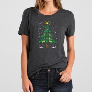 Maroutee Deer Buck Hunting Christmas Tree T-Shirt