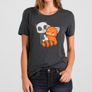 Maroutee Giant Panda And Red Panda Hugging T-Shirt