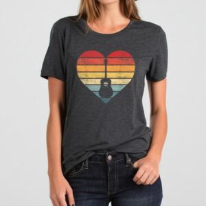 Maroutee Guitarist Retro Sunset Guitar Player Musician T-Shirt
