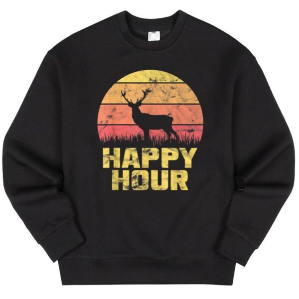 Maroutee Happy Hour Deer Sunset Sweater