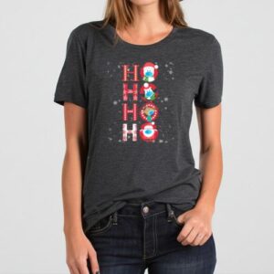 Maroutee Ho Ho Ho Snowman Santa Reindeer Penguin T-Shirt
