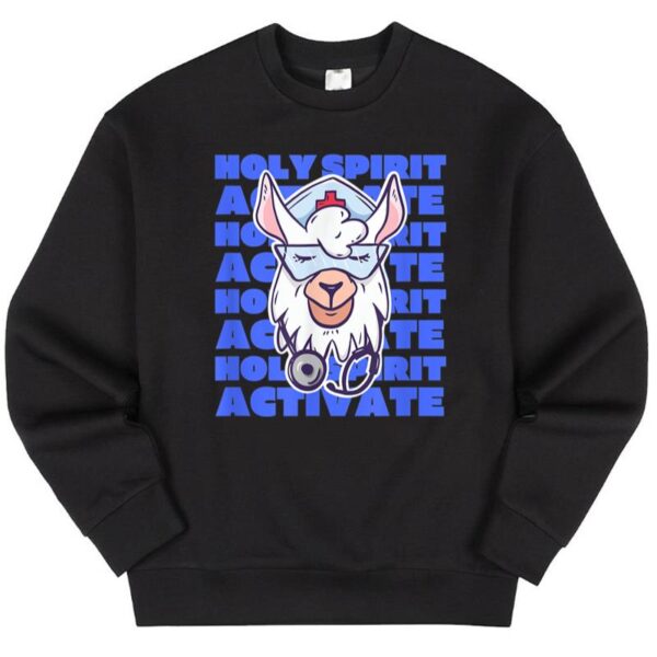Maroutee Holy Spirit Activate Nursing Llama Sweater