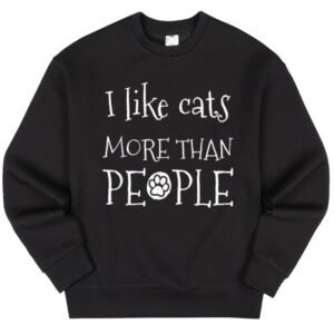 Maroutee I Like Cats More Than People Sweater