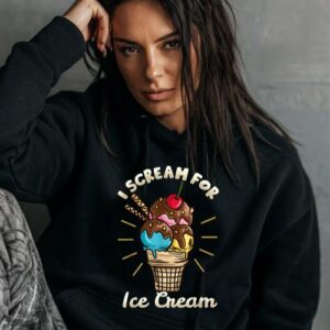 Maroutee I Scream For Ice Cream Summer Hoodie