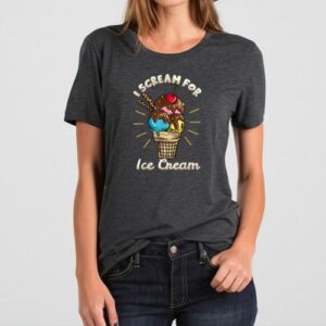 Maroutee I Scream For Ice Cream Summer T-Shirt