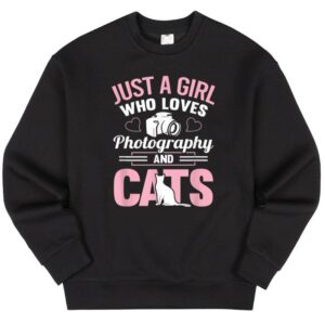 Maroutee Just A Girl Who Loves Photography And Cats Camera Sweater