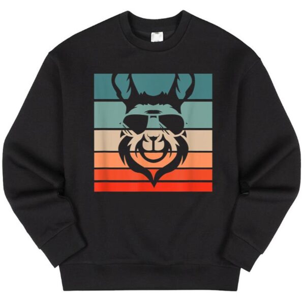 Maroutee Llama Retro Vintage Sweater