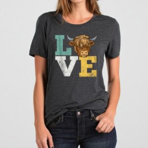 Maroutee Love Cows Farmer Vintage T-Shirt