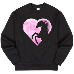 Maroutee Loves Horses Valentines Sweater