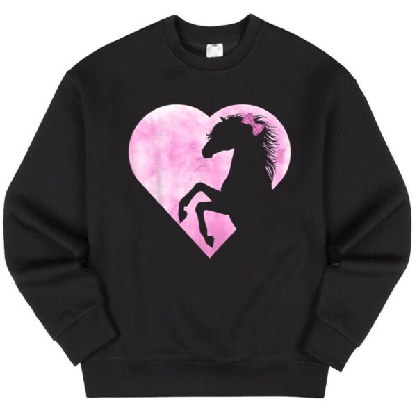 Maroutee Loves Horses Valentines Sweater
