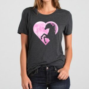 Maroutee Loves Horses Valentines T-Shirt