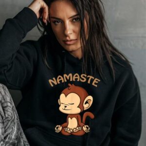 Maroutee Monkey Yoga Namaste Hoodie