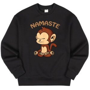 Maroutee Monkey Yoga Namaste Sweater