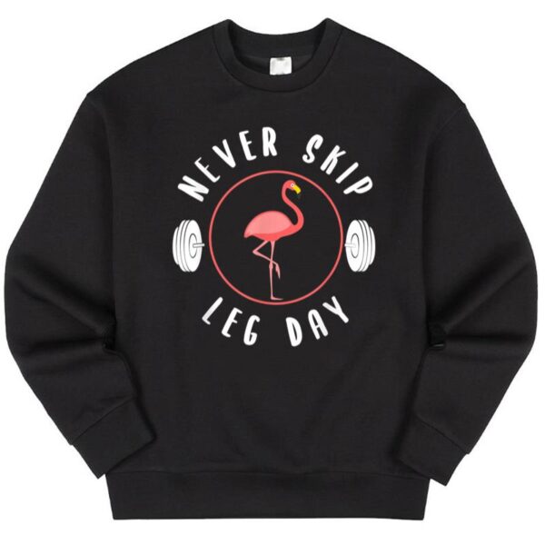 Maroutee Never Skip Leg Day Flamingo Sweater