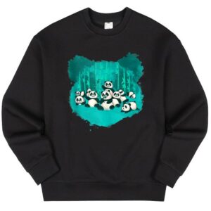 Maroutee Panda Hanging Out On A Lawn Easting Sweater