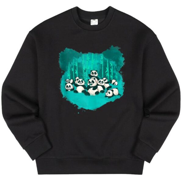 Maroutee Panda Hanging Out On A Lawn Easting Sweater