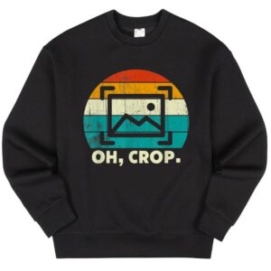 Maroutee Photographer Oh Crop Camera Sweater