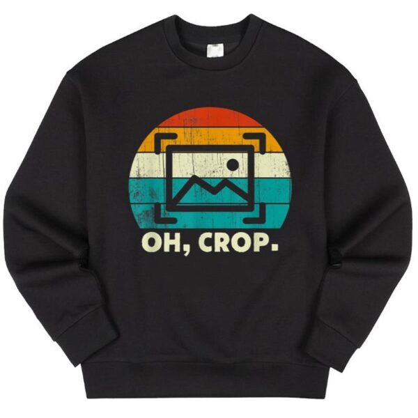 Maroutee Photographer Oh Crop Camera Sweater