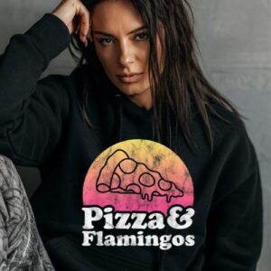 Maroutee Pizza And Flamingos Hoodie