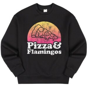 Maroutee Pizza And Flamingos Sweater