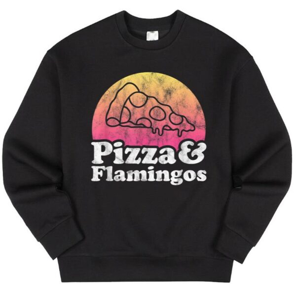 Maroutee Pizza And Flamingos Sweater