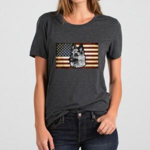 Maroutee Police K-9 Unit USA Flag T-Shirt