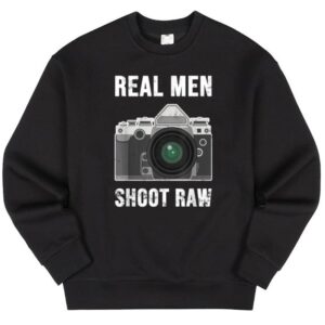 Maroutee Real Men Shoot Raw Photographer Sweater