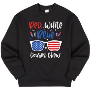 Maroutee Red White And Blue Cousin Crew Sweater