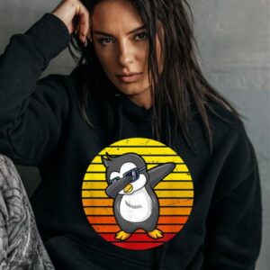 Maroutee Retro Vintage Adelie King Penguin Hoodie