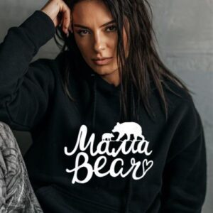 Maroutee Simple Mama Bear Mother Hoodie