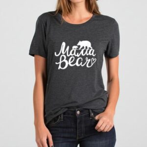 Maroutee Simple Mama Bear Mother T-Shirt