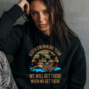 Maroutee Sloth Swimming Team Hoodie