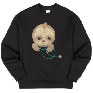Maroutee Sloth With Stethoscope Nurse Doctor Sweater