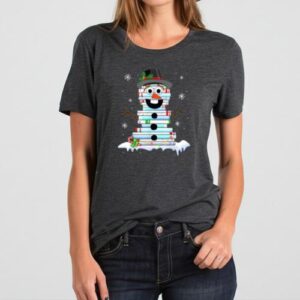 Maroutee Snowman Book Christmas T-Shirt