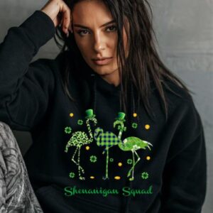Maroutee Squad Flamingo Plaid Leprechaun Hoodie