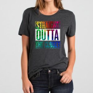 Maroutee Straight Outta The Closet LGBT T-Shirt