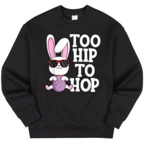 Maroutee Too Hip To Hop Bunny Sunglasses Easter Day Sweater